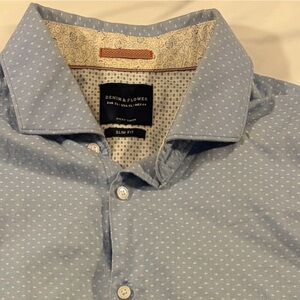 Denim & Flower Men's Light Blue Patterned Shirt